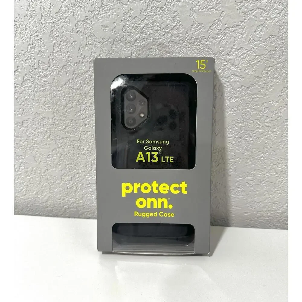 protect onn. Phone Case For Samsung Galaxy A13 LTE Rugged Case Black - New